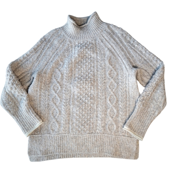 Alex Mill Camil Cable-knit Mélange Wool Alpaca Sweater Size Small - Picture 5 of 10